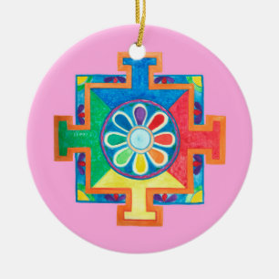 Ornamento De Cerâmica Mandala da Criação