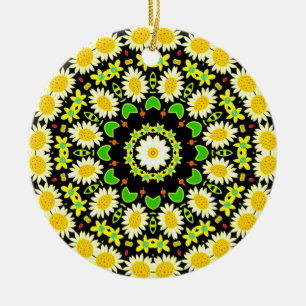 Ornamento De Cerâmica Mandala da flor
