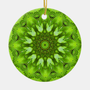 Ornamento De Cerâmica Mandala das folhas