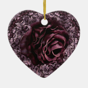 Ornamento De Cerâmica Mandala de Rosa 