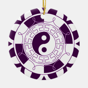 Ornamento De Cerâmica Mandala de Yin Yang