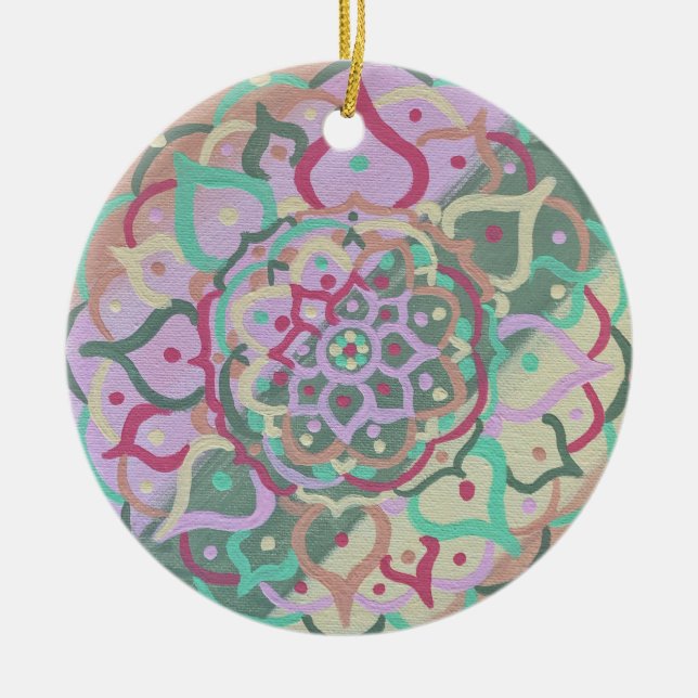 Ornamento De Cerâmica Mandala Ornament (Frente)