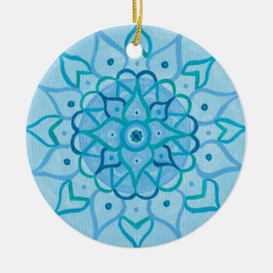 Ornamento De Cerâmica Mandala Ornament