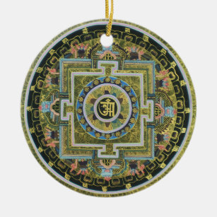 Ornamento De Cerâmica Mandala Tantric tibetana Thangka do budismo do