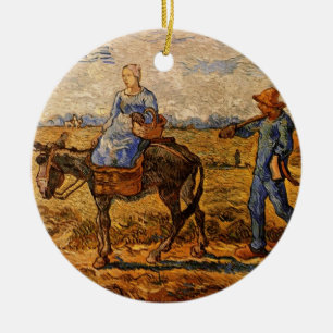 Ornamento De Cerâmica Manhã, Casal de Camponeses por Vincent van Gogh
