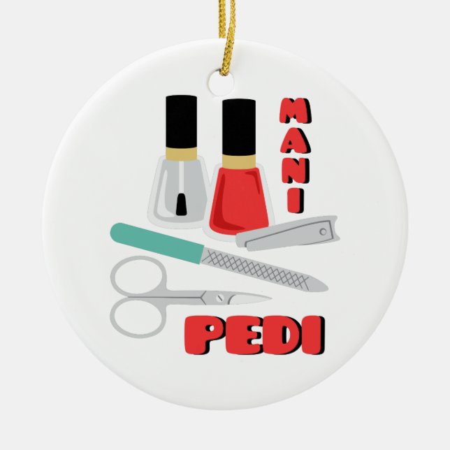 Ornamento De Cerâmica Mani Pedi (Frente)