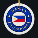 Ornamento De Cerâmica Manila Filipinas<br><div class="desc">Manila Filipinas</div>