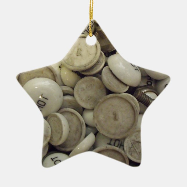 Ornamento De Cerâmica Manípulos de porcelana a quente e a frio (Frente)