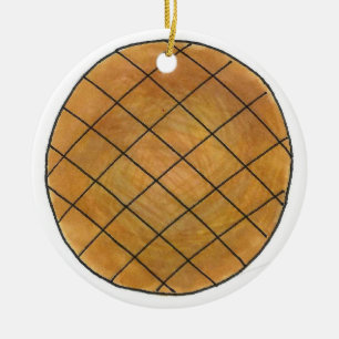 Ornamento De Cerâmica Manteiga de amendoim Chocolate Chip Cookie Assar V