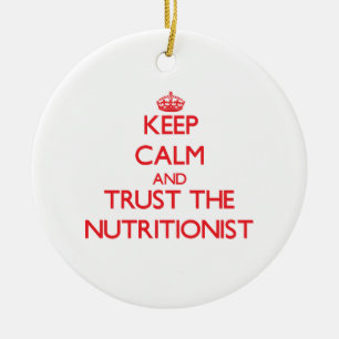 Ornamento De Cerâmica Mantenha a calma e confie o nutricionista