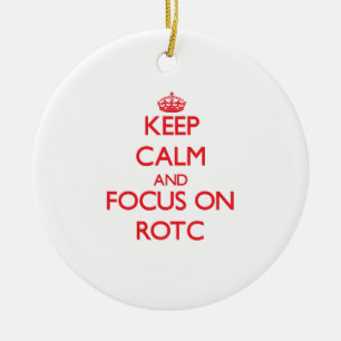 Ornamento De Cerâmica Mantenha a calma e o foco em Rotc