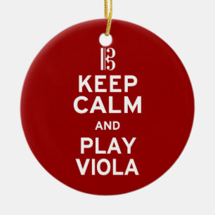 Ornamento De Cerâmica Mantenha a viola da calma e do jogo