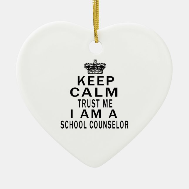 Ornamento De Cerâmica Mantenha calmo para confiar-me que eu sou (Frente)