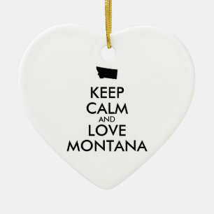 Ornamento De Cerâmica MANTER CALMA E AMOR personalizáveis MONTANA