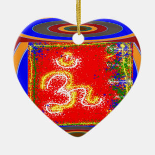 Ornamento De Cerâmica MANTRA Shakti: Paz do poder da dedicação da paix