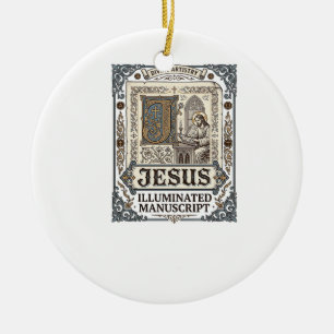 Ornamento De Cerâmica Manuscrito de Jesus Fé Cristã Vintage
