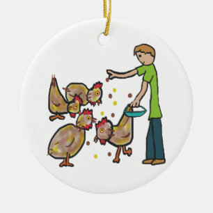 Ornamento De Cerâmica Manutenção de frango