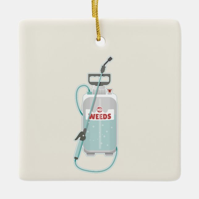 Ornamento De Cerâmica Manutenção de jardins de infestação (Frente)