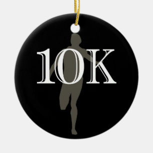 Ornamento De Cerâmica Manutenção Personalizada do Runner 10k Cross-Count