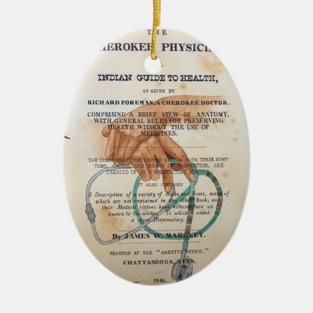 Ornamento De Cerâmica Mãos do Curador (Frente)