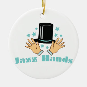 Ornamento De Cerâmica Mãos Jazz