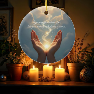 Ornamento De Cerâmica Mãos Libertam a Alma, paz, simpatia