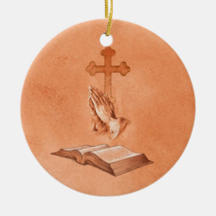 Ornamento De Cerâmica Mãos Praying