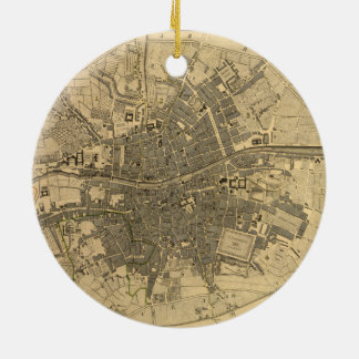 Ornamento De Cerâmica Mapa 1797 de Dublin Ireland