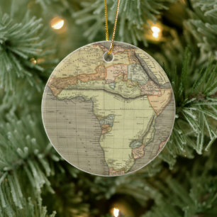 Ornamento De Cerâmica Mapa antigo antigo inspirado