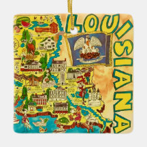 Mapa Colorido da Louisiana
