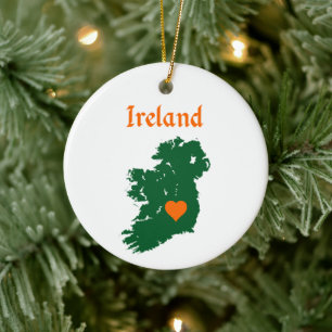 Ornamento De Cerâmica Mapa da Irlanda
