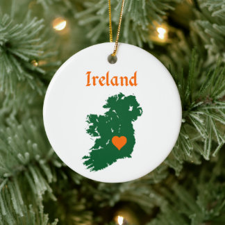 Ornamento De Cerâmica Mapa da Irlanda