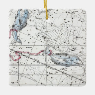 Ornamento De Cerâmica Mapa da placa XXII das constelações