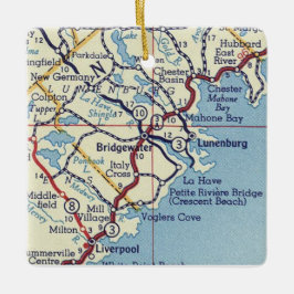 Ornamento De Cerâmica Mapa da ponte de rede NS