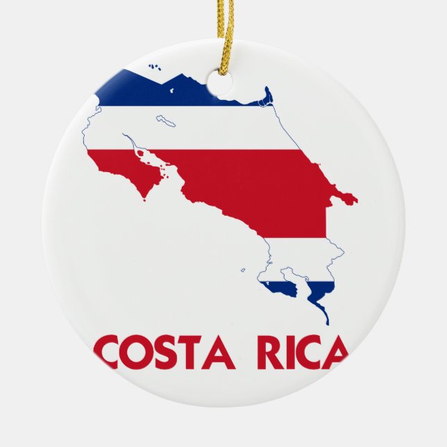 ORNAMENTO DE CERÂMICA MAPA DE COSTA RICA (Frente)