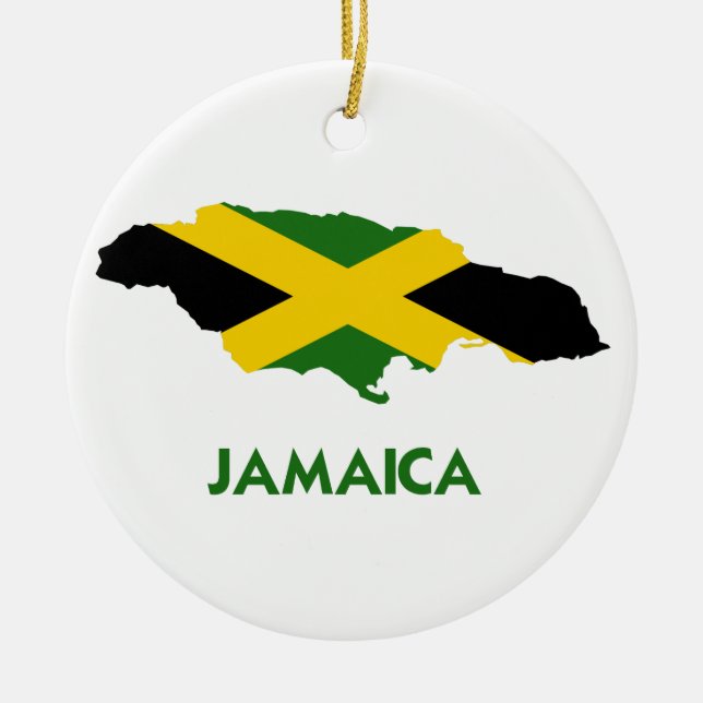 ORNAMENTO DE CERÂMICA MAPA DE JAMAICA (Frente)