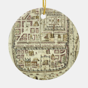 Ornamento De Cerâmica Mapa de Jerusalem e dos arredores, 'de C