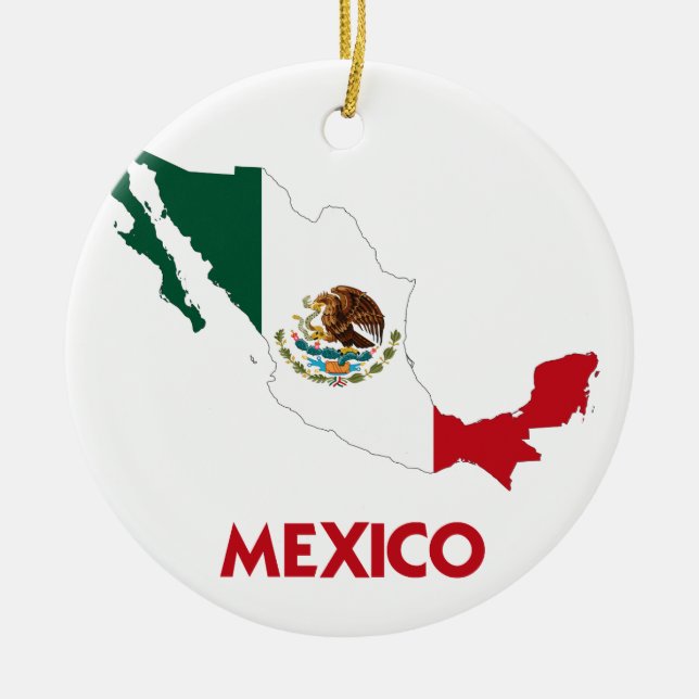 ORNAMENTO DE CERÂMICA MAPA DE MÉXICO (Frente)