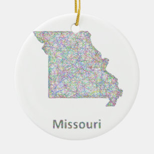 Ornamento De Cerâmica Mapa de Missouri