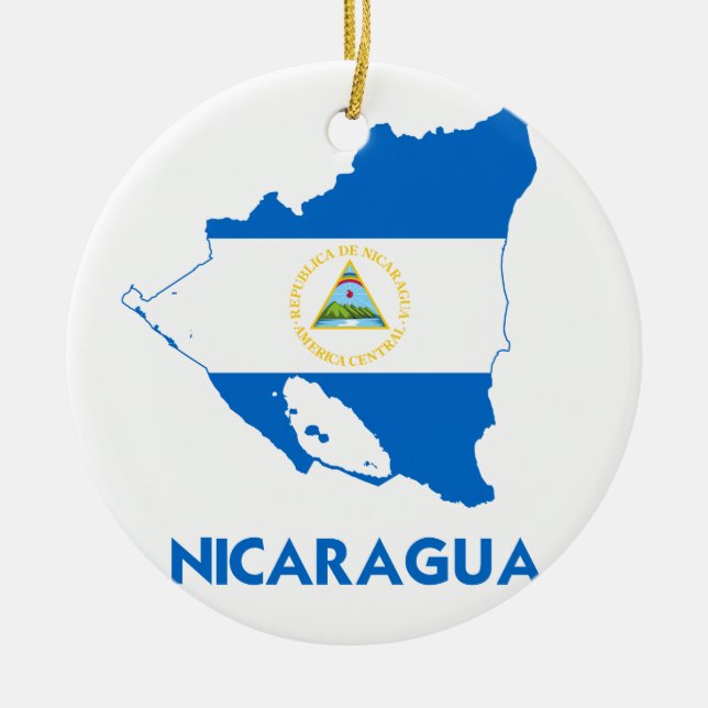 ORNAMENTO DE CERÂMICA MAPA DE NICARÁGUA (Frente)