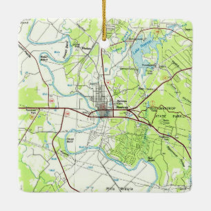 Ornamento De Cerâmica Mapa de TX do Bastrop