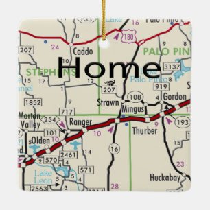 Ornamento De Cerâmica Mapa de TX Estreito