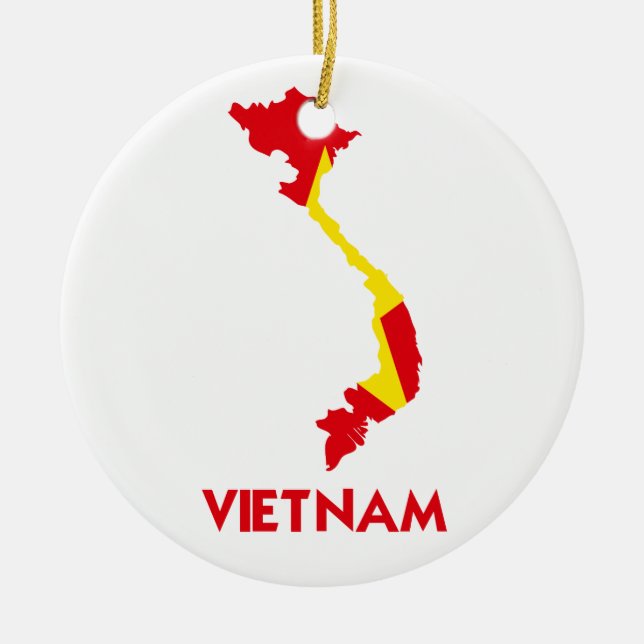 ORNAMENTO DE CERÂMICA MAPA DE VIETNAM (Frente)