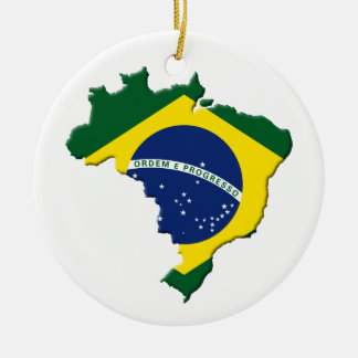 Ornamento De Cerâmica mapa do Brasil