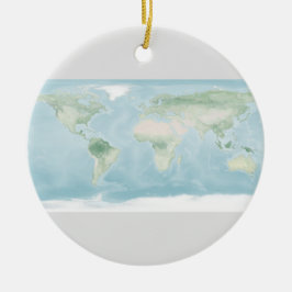 Ornamento De Cerâmica Mapa do Explorador da Superfície da Terra