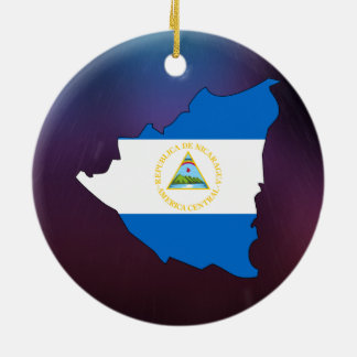 Ornamento De Cerâmica Mapa legal da bandeira de Nicarágua
