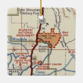 Ornamento De Cerâmica Mapa Nacional do Monumento de Wupatki