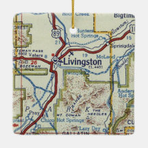 Mapa Vintage do Livingston MT
