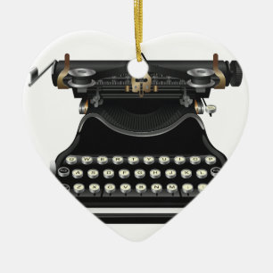 Ornamento De Cerâmica Máquina de escrever antiga
