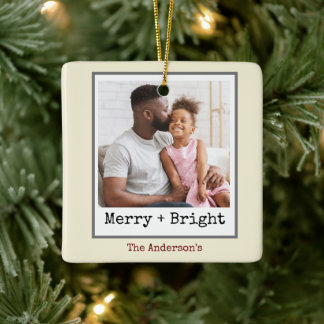 Ornamento De Cerâmica Máquina de escrever minimalista - 1 foto - Feliz e